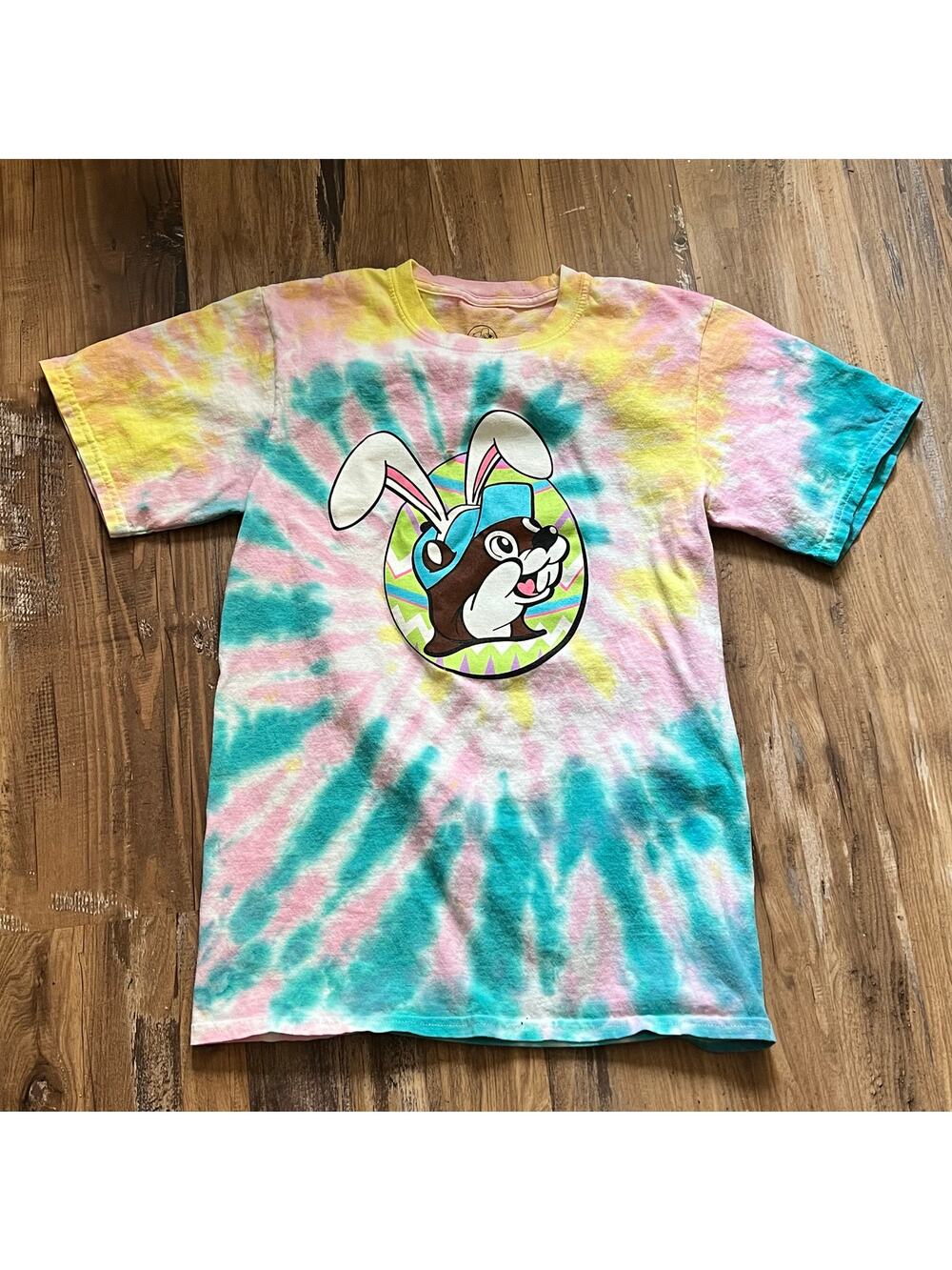 Buc-ees Easter Bunny T-Shirt Graphic Tie-Dye Short Sleeve